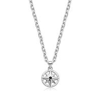 S'AGAPÕ Collana Uomo In Acciaio Con Simbolo Rosa Dei Venti | Collezione Nautika - SNK04