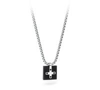 Sagapo Collana Uomo In Acciaio Nero Anallergico SCX03 Sagapò