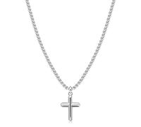 S'agapõ da uomo steel Collana con cross Rogue SRG03