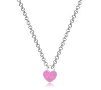 S'agapõ Delicate steel Collana with a heart Good Luck Be My Always SBM84