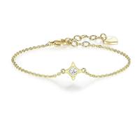 Sagapo Gioielli Stella Stilizzata Punto Luce Acciaio Dorato Donna