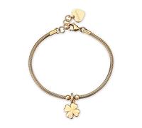 S'agapõ Luxury gold-plated Bracciale with a four-leaf clover Click SCK290