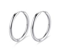 Sagapo Orecchini a Cerchio Anallergico color Argento per Ragazza SHEA02 S'agapo