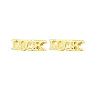 Sagapo Orecchini a lobo donna acciaio scritta LUCK SCK71 S'Agapo
