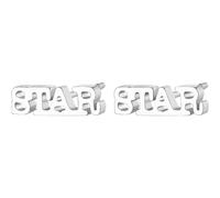 Sagapo Orecchini a lobo Donna in Acciaio con scritta STAR SCK79