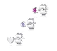 S'Agapõ Orecchini Donna in Acciaio e Cristalli con Simbolo Cuore | Collezione Click - SCK164