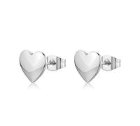 S'Agapõ Orecchini Donna, Orecchini a Lobo in Acciaio con Simbolo Cuore | Collezione Click - SCK299