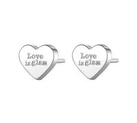 S'Agapõ Orecchini Donna, Orecchini a Lobo in Acciaio con Simbolo Cuore | Collezione Click - SCK39