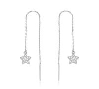 S'Agapõ Orecchini Donna, Orecchini Pendenti in Acciaio e Cristalli con Simbolo Stella | Collezione Aurora - SAR54