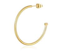 Sagapo Mono Orecchino singolo Donna Cerchio Grande Acciaio Dorato SHEA17 S'agapo