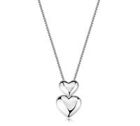 S'agapõ Women's steel Collana Double heart Stellar SSE55