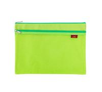 SagaSave 1PCS Borsa per documenti A4 Borsa con cerniera Borsa a rete in nylon Busta impermeabile con doppia cerniera Borsa per documenti per studenti Forniture per ufficio Borsa da viaggio, Verde