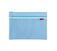 SagaSave 1PCS Borsa per documenti A4 Borsa con cerniera Borsa in rete di nylon Busta impermeabile con doppia cerniera Borsa per documenti per studenti Forniture per ufficio Borsa da viaggio, Blu