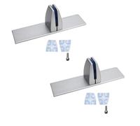 SagaSave 2 clip divisorie da scrivania, in lega di alluminio, staffa divisoria per la privacy con viti, morsetto divisorio per scrivania, per casa, ufficio, scuola (argento)