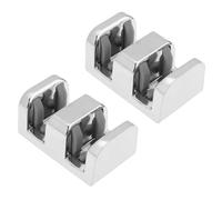 SagaSave 2 fermaporta anti-collisione per doccia, 8 mm, colore argento, tipo gancio
