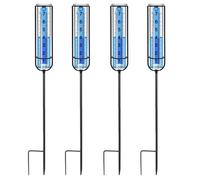 SagaSave 4 pluviometri per esterni, strumenti di misurazione della pioggia, strumento di misurazione delle precipitazioni, numeri chiari e altezza regolabile, monitor di precipitazione per giardino
