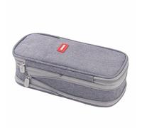 SagaSave Astuccio di grande capacità, organizer per cancelleria, astuccio con scomparto, forniture per ufficio scolastico per studenti universitari adolescenti, Grigio, Astuccio di grande capacità