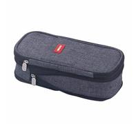 SagaSave Astuccio di grande capacità, organizer per cancelleria, astuccio con scomparto, forniture per ufficio scolastico per studenti universitari adolescenti, Nero , Astuccio di grande capacità