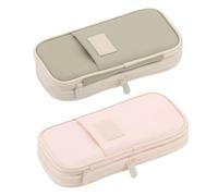 SagaSave Astuccio per penne e matite, grande capacità, astuccio per cancelleria scolastica, per organizzare pennarelli, studenti, ufficio, università, scuola media, C+d, 2PC, Beauty Case