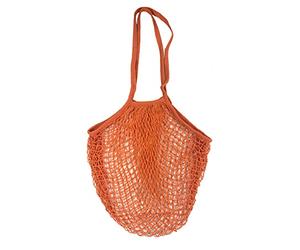 SagaSave Borsa per la spesa in corda, sacchetti in rete per la spesa riutilizzabili in cotone Borsa per la spesa in rete portatile per la spesa per frutta, verdura (arancione, 2 pezzi)