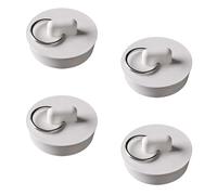 SagaSave Confezione da 4 tappi di scarico in gomma per lavello da cucina con anello per appenderlo, copertura universale per vasca da bagno, cucina e bagno, 28-31 mm