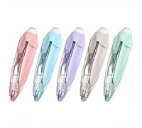 SagaSave Confezione da 5 correttori a nastro, 6 m x 5 mm, riutilizzabili, retrattili, colore bianco, a forma di penna, per casa, scuola, ufficio (5 colori)