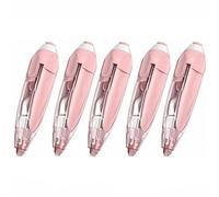 SagaSave Confezione da 5 correttori a nastro, 6 m x 5 mm, riutilizzabili, retrattili, colore bianco, a forma di penna, per casa, scuola, ufficio, forniture (rosa)