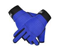SagaSave Guanti da lavoro senza dita per meccanici, 3 guanti da ciclismo senza dita esposti, unisex, antiscivolo, per attività all'aperto, pesca, guida, lavoro (blu)