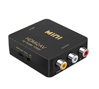 SagaSave HDMI a RCA, 1080P HDMI a AV Convertitore, HDMI a 3RCA CVBS Composite Video Audio Adattatore per Laptop HDTV PC Xbox Stick