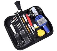 SagaSave Kit di attrezzi per la riparazione di orologi, kit professionale di sostituzione della batteria e kit di rimozione delle maglie dell'orologio, 147 pezzi, con custodia per il trasporto