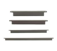 SagaSave Maniglie per porte, 2 maniglie vintage per armadietti, 320 mm, antiche maniglie per cassetti, maniglie per mobili da cucina, cassettiere, armadi, porte, cancelli in legno (grigio)