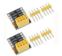 SagaSave Modulo adattatore, 2 pezzi ESP-01 ESP-01S WIFI modulo ricetrasmettitore wireless seriale, adattatore breakout breadboard