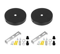 SagaSave Placca a baldacchino per lampada a sospensione, confezione da 2 pezzi, copertura per rosone da soffitto in ferro, universale, adatta per installazione fai da te ed elettricista, nero, 120 x