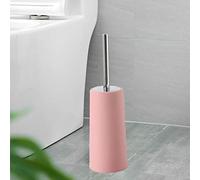 SagaSave, scopino per WC con supporto, scopino per WC autoportante, design a scomparsa, 37 x 10,5 cm, rosa