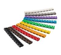 SagaSave Tubo Numerico per Fili con Etichetta Numerica Colorato Marcatore per Cavi (100PCS 1,5mm²)