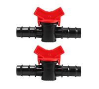 SagaSave Valvola a sfera spinata, valvola a sfera spinata per irrigazione a goccia da 18 mm, valvola di controllo del flusso con interruttore di arresto, valvola a sfera spinata, adattatore connettore