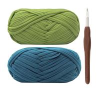 Sage Chunky Wool for Crochet - Filato spesso 2 x 100 g con gancio da 6 mm - Tessuto elastico adatto ai principianti