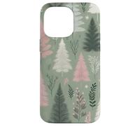 Sage Green Cute Pink Christmas Tree Holiday Christmas Themed Custodia per iPhone 14 Pro Max