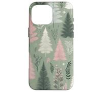 Sage Green Cute Pink Christmas Tree Holiday Christmas Themed Custodia per iPhone 16 Pro Max