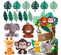 sage green décoration decorazione per torta jungle babyshower decorazione per torta wild one decorazione per torta safari animals decorazione per torta two wild cake topper giraffa monkey cake topper