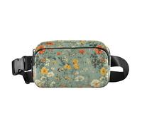 Sage Green Florals - Marsupio da donna con tracolla regolabile, mini borsa per allenamento da corsa, sage green florals_4, 8" x 5,3" x 2,3"/20 x 13 x 6cm, sage, Sage Green Florals_4, 8" x 5.3" x