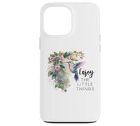 Sage Green Hummingbird Enjoy the Little Things Humming Bird Custodia per iPhone 13 Pro Max