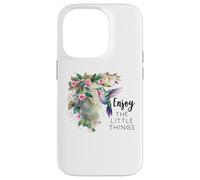 Sage Green Hummingbird Enjoy the Little Things Humming Bird Custodia per iPhone 14 Pro