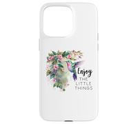 Sage Green Hummingbird Enjoy the Little Things Humming Bird Custodia per iPhone 15 Pro Max