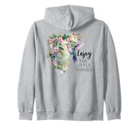 Sage Green Hummingbird Enjoy The Little Things Humming Bird Felpa con Cappuccio