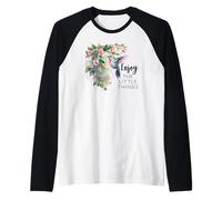 Sage Green Hummingbird Enjoy The Little Things Humming Bird Maglia con Maniche Raglan