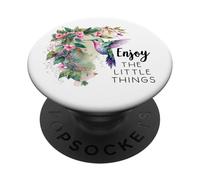 Sage Green Hummingbird Enjoy the Little Things Humming Bird PopSockets PopGrip Adesivo