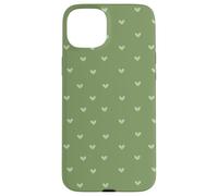 Sage Green Minimalist Heart Pattern Girly Girls Women Custodia per iPhone 15 Plus