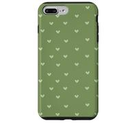 Sage Green Minimalist Heart Pattern Girly Girls Women Custodia per iPhone 7 Plus/8 Plus