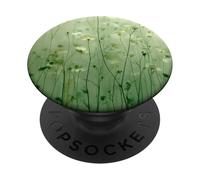 Sage Green Wildflower Pattern Aesthetic Garden Flower Bloom PopSockets PopGrip Adesivo
